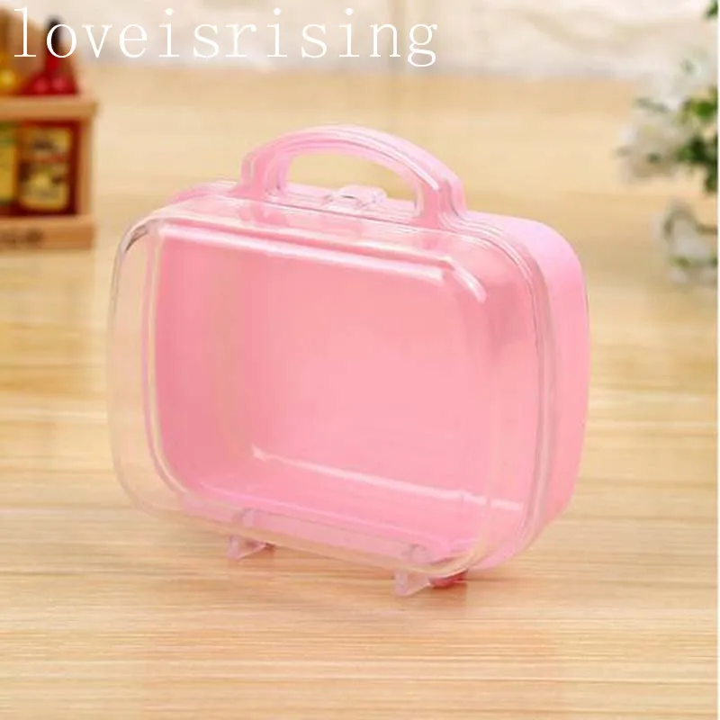 Pink 18 шт. мини-чемодан свадебные коробки Сувениры Подарочные коробки для конфет на день рождения свадебные сувениры вечерние украшения стола подарок - Цвет: Pink