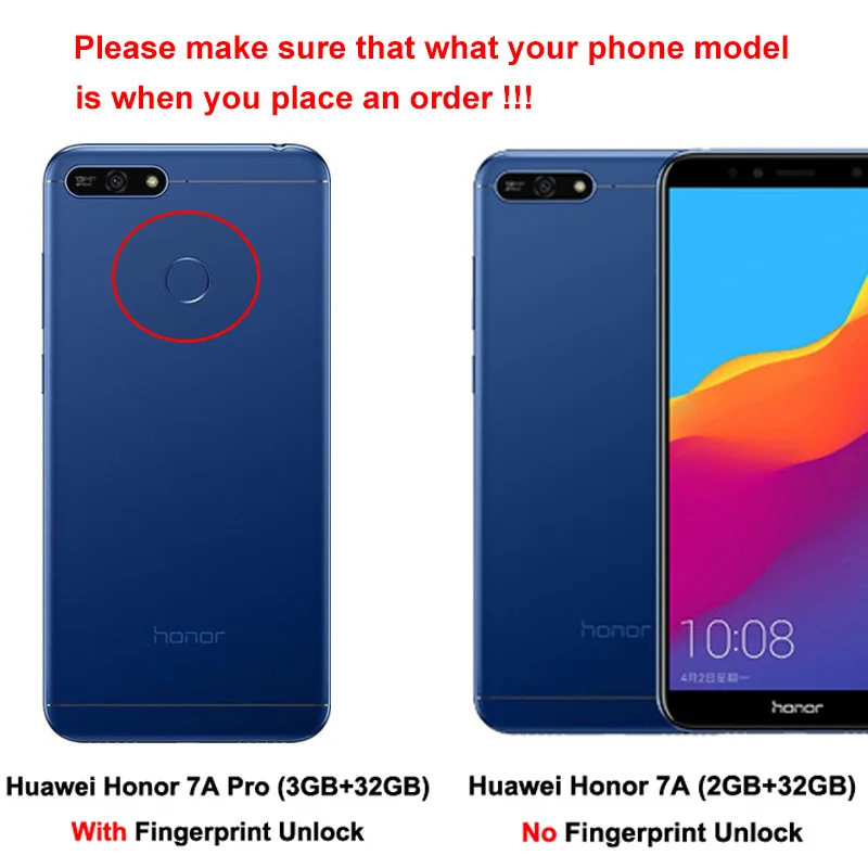Huawei Honor 7A Pro Чехол Обложка кошелек на заднюю панель из искусственной кожи чехол