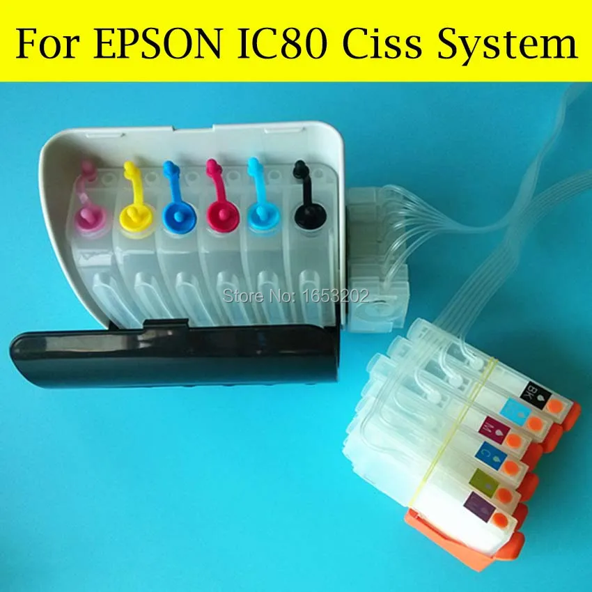 Пустая система непрерывного подачи чернил IC80 для Epson EP808AW EP707A EP777A EP807AB EP807AR EP807AW EP907F
