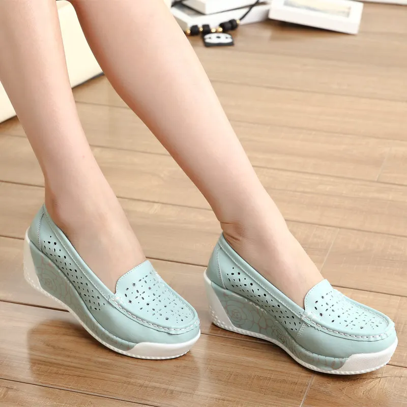 Летние женские кроссовки на платформе танкетке Tenis Feminino женская повседневная