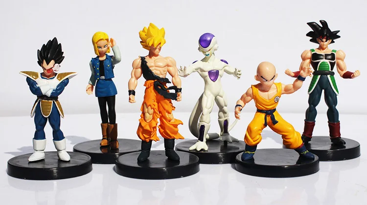 6 шт./лот фигурки Dragon Ball Z Dragonball Son Goku Frieza Vegeta Kuririn Burdock ПВХ Коллекционная Фигурка модель игрушки