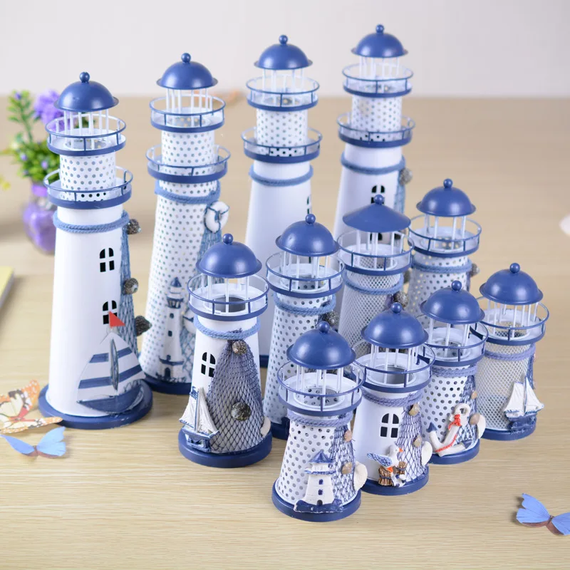 Модный винтажный океанический Морской Декор для дома железная статуя скульптура