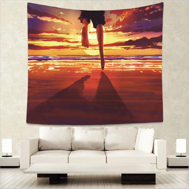 Индийский МАНДАЛА ГОБЕЛЕН богемный пляж Полотенца Коврик для йоги крем загара