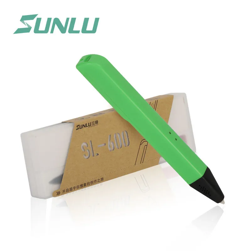 SL-600 3D pen(Green) SUNLU 3D ручки для детей 3D магический карандаш поддержка 1,75 мм PCL/PLA нити детей Scribble ручка - Цвет: SL-600 3D pen(Green)