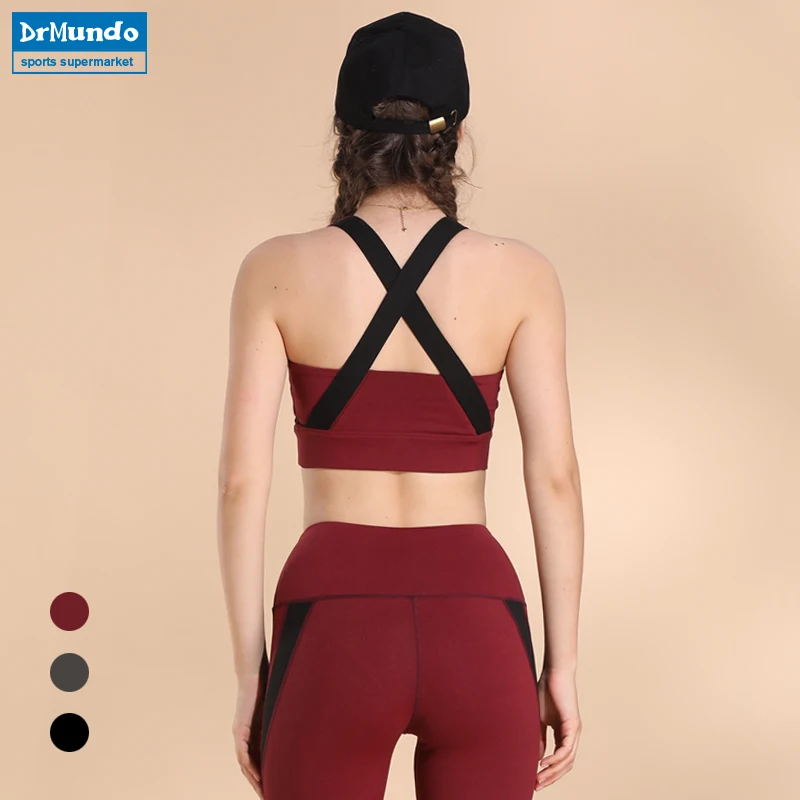 Sports Bra Top Push Up Fitness Running Yoga Underwear Sport Tops For Women Gym Wear Solid Shockproof Sportswear | Спорт и
