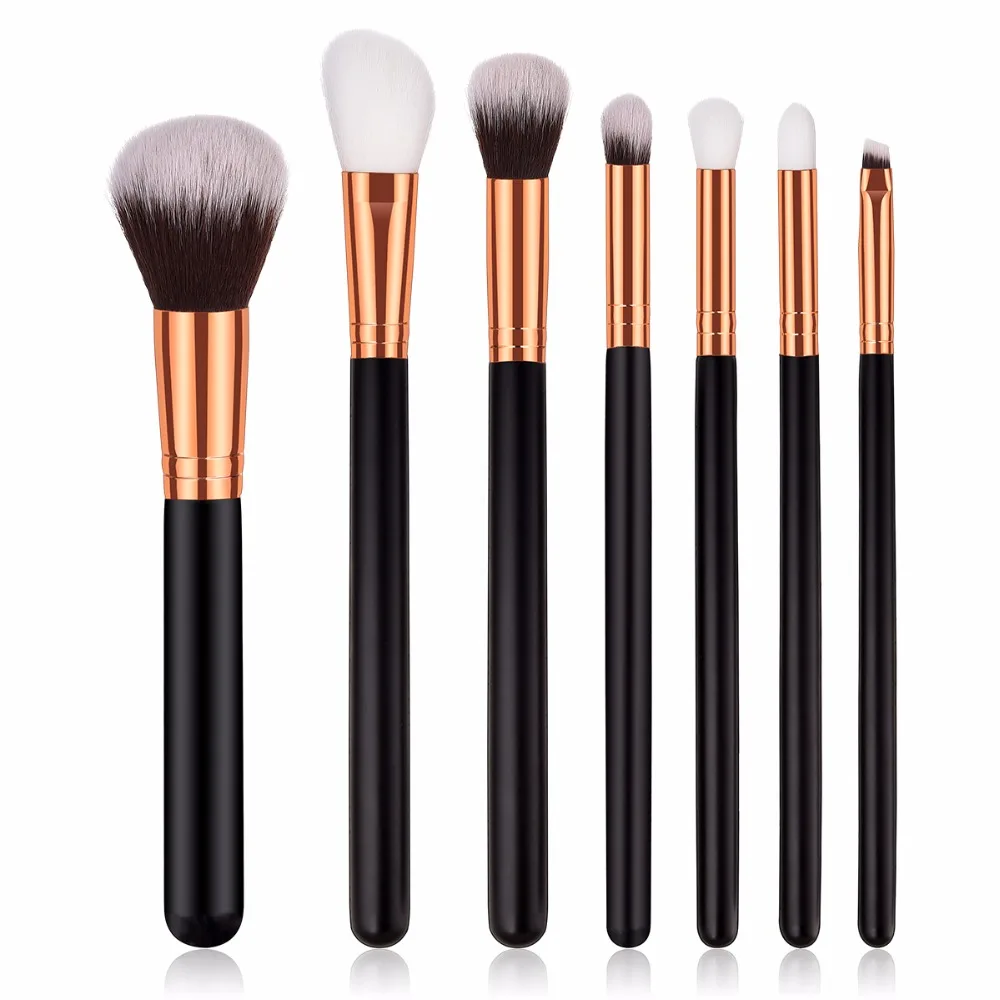 Новинка 7 шт. набор кистей для макияжа лица пудра румяна тени век носа бровей