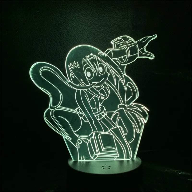 Мой герой academic Asui Tsuyu ночной Светильник 3D LED Новинка Настольная лампа игрушки для