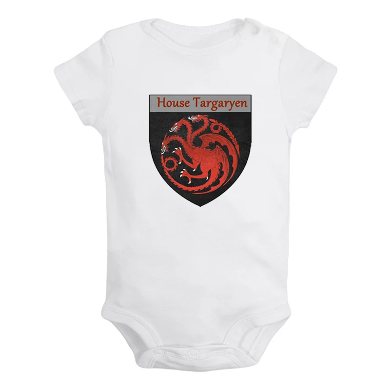 JaBaby2155WD Драконы Игра престолов Дом Таргариенов король десантный огонь и кровь комплекты одежды для новорожденного комбинезон младенческой Боди Одежда - Цвет: JaBaby2155WD