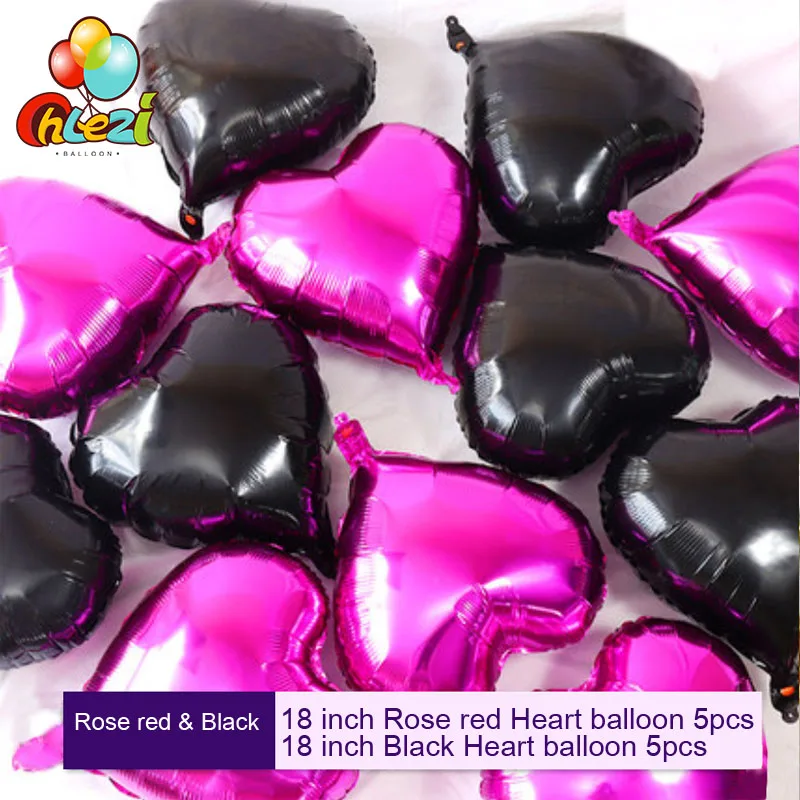 10Pcs/Lot Wedding Helium Balloon Pink Rose Gold Heart Foil Balloons Happy Birthday Party Decoration Anniversary Christmas Ballon | Дом и сад