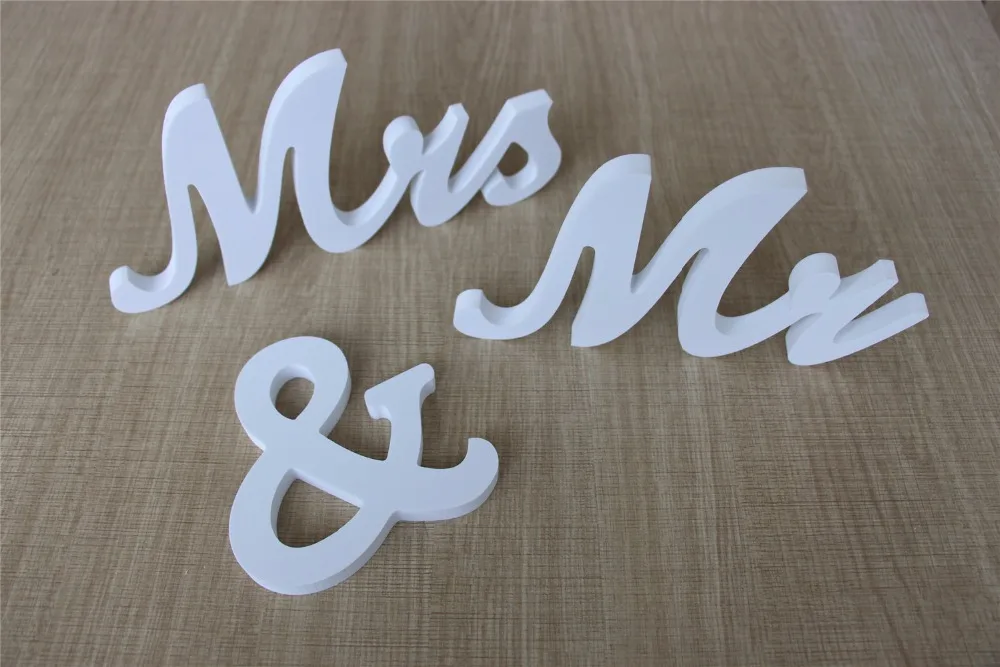 Новые деревянные буквы Алфавит слова &quotСемья&quot/&quotMr &amp Mrs&quot свободно стоящий