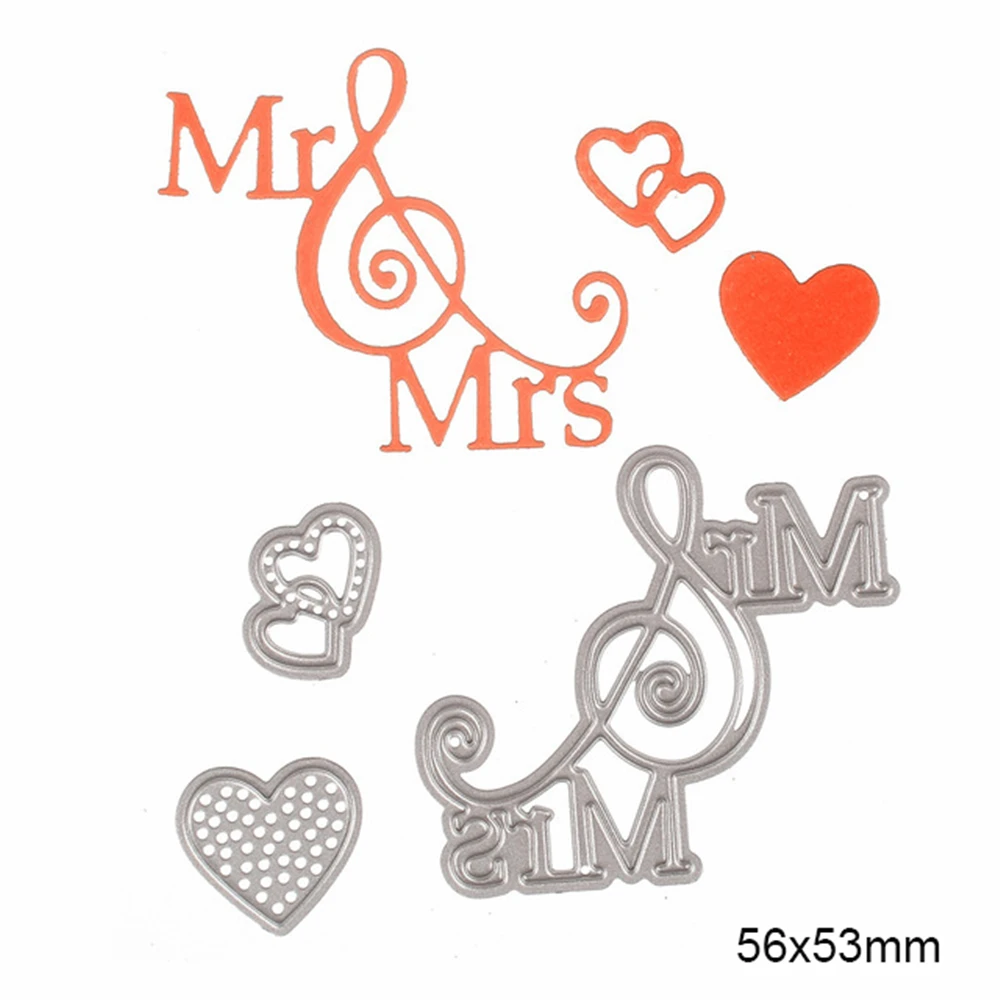 Mr and Mrs Скрапбукинг Новое поступление металлические режущие штампы новый дизайн