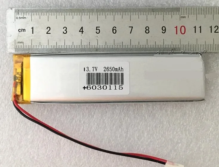 Бесплатная доставка 1 шт 3 7 V 6030115 2650mAh полимерная литиевая батарея литий-ионная