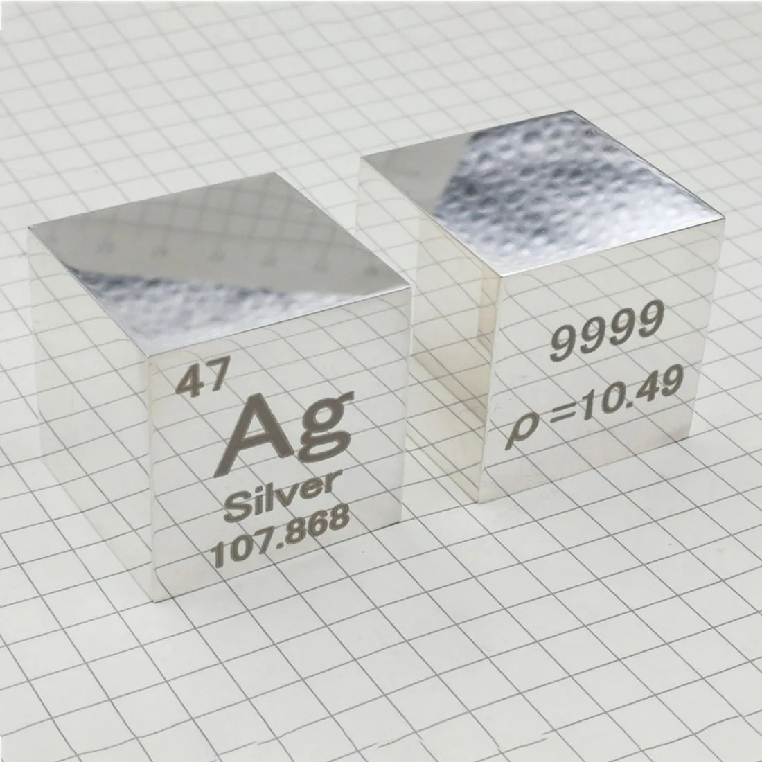 10 мм чистая плотность Ag≥ 99.9% зеркальная полировка Argentum Cube Таблица элементов куб