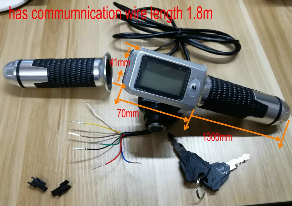 ЖК-дисплей 36v48v с акселератором+ контроллер BLDC 350 Вт Электрический велосипед Скутер трехколесный велосипед ATV mtb части руля ручки