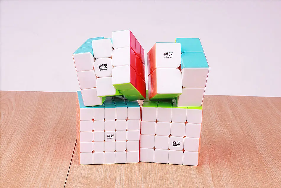 QIYI warrior 3x3x3 4x4x4 5x5x5 Волшебные кубики, детские игрушки, скоростные пазлы, куб, обучающая наклейка, меньше магических игрушек, карманный куб 2x2x2