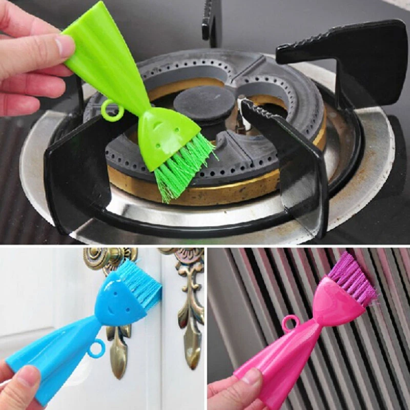 plastic kitchen cleaning supplies Computer Brush smile hanging brush to the gap home accessories |