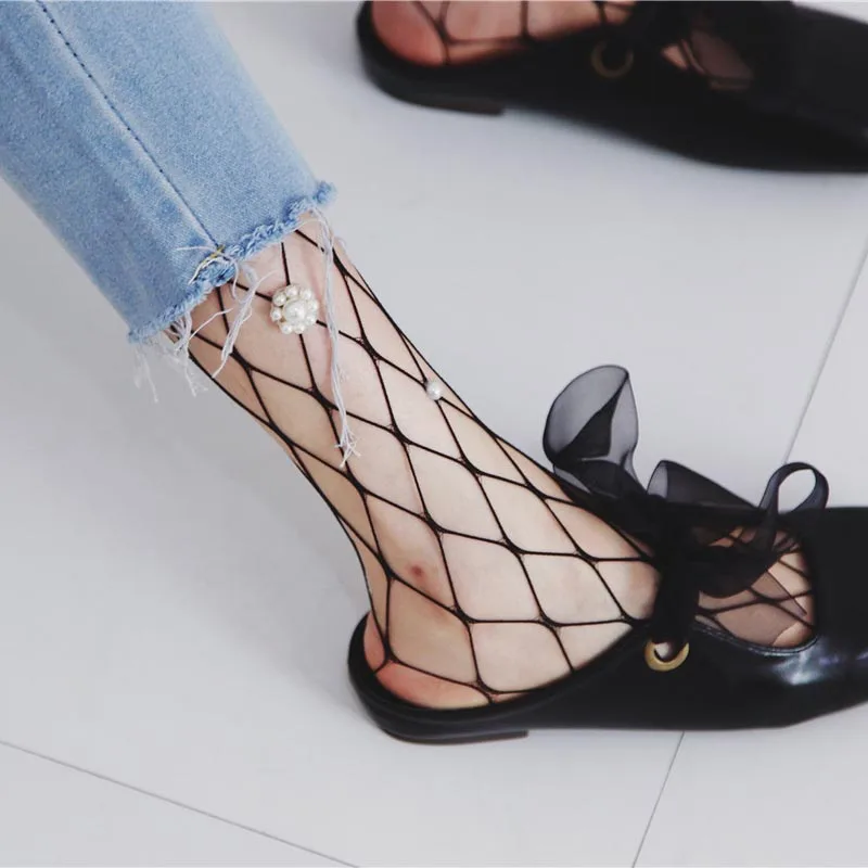 [Cospacool] Новые белые цветы жемчуг/драгоценный камень колготки женские ажурные