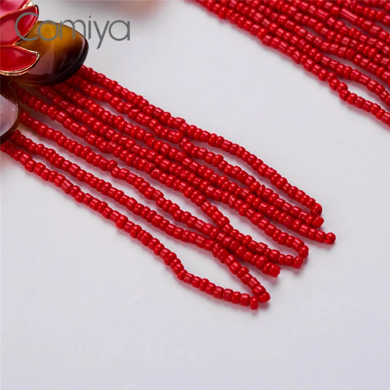 Comiya Drop Earrings Long Beads Pendant Fashion Acrylic Flower Dangle Earring Pendientes Mujer Moda Boucle D'oreille Gifts CC |