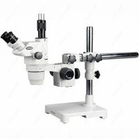 ultimate trinocular zoom microscope amscope supplies 2x 225x ultimate trinocular zoom microscope on single arm boom stand