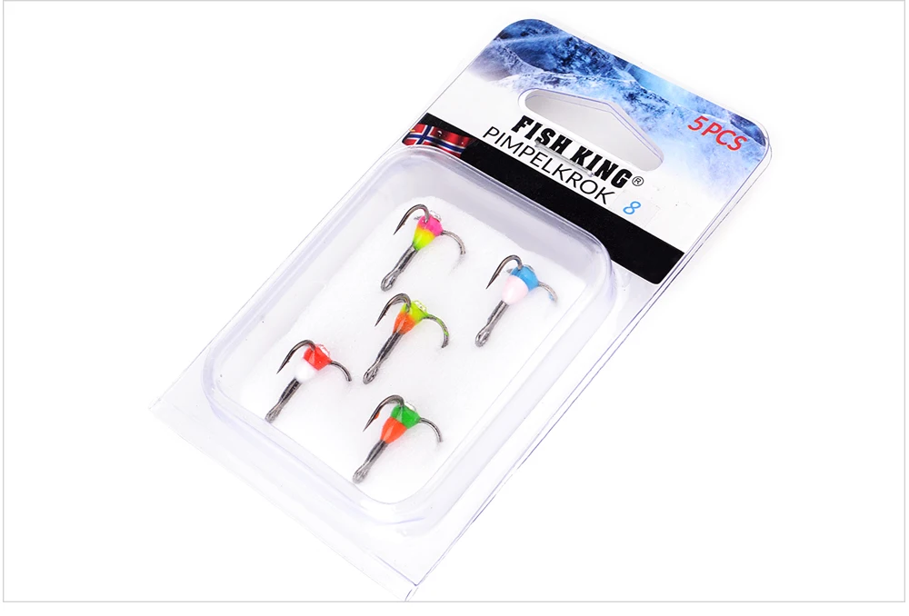 FISH KING ледяные рыболовные крючки 5 шт./лот из высокоуглеродистой стали рыболовные крючки для мягкой приманки джиг голова колючая крючок для рыболовные принадлежности PESCA