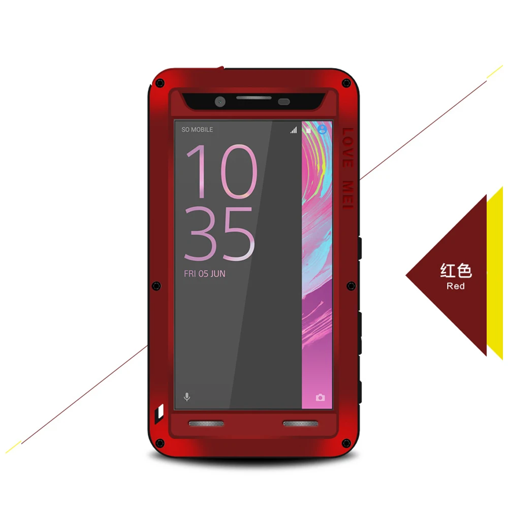 Водонепроницаемый ударопрочный металлический чехол LOVE MEI для SONY Xperia X Compact Performance