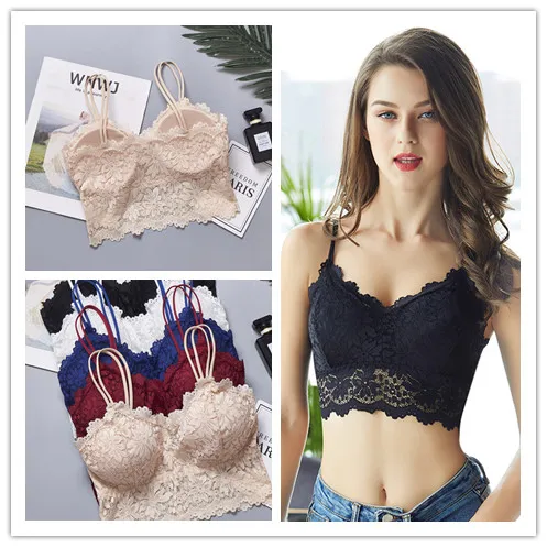 4 вида цветов/2 размера женский сексуальный кружевной бюстгальтер Короткие топы
