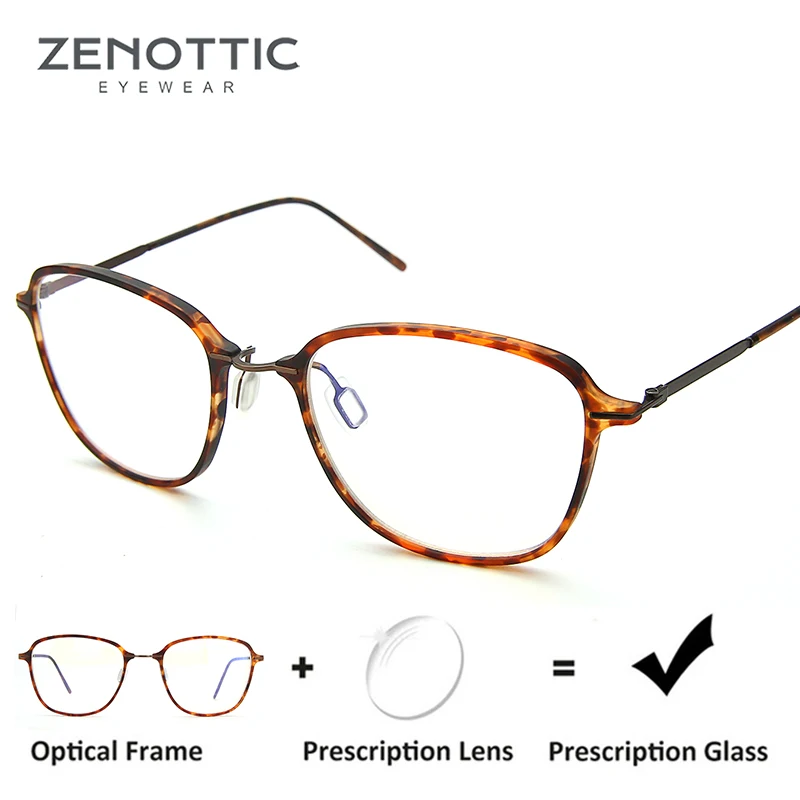 ZENOTTIC очки по рецепту для мужчин оправа анти синий луч оптические близорукость