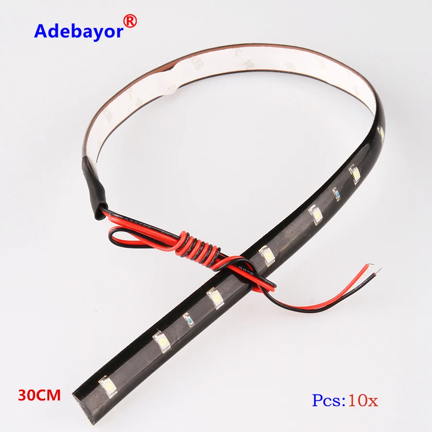 Водонепроницаемая гибкая светодиодная лента 10 шт./лот 30 см 15 SMD 3528