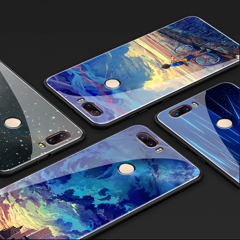 Чехол для Nubia Z17S чехол из роскошного закаленного стекла+ мягкая задняя крышка с краями 5,73 ''для Nubia Z17 S чехол для телефона Nubia Z17S чехол s оболочка