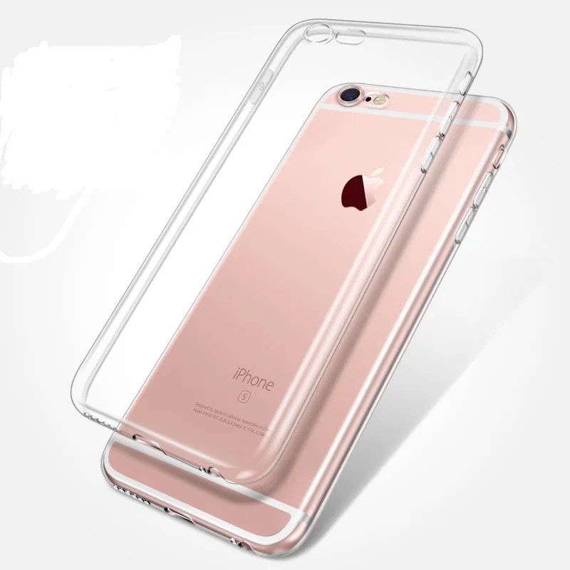 Ultra Thin Silicon Transparent Case For iPhone 8 7 Plus 6 6S Cases Soft TPU Cover 5 5S SE X Phone Capa | Мобильные телефоны и