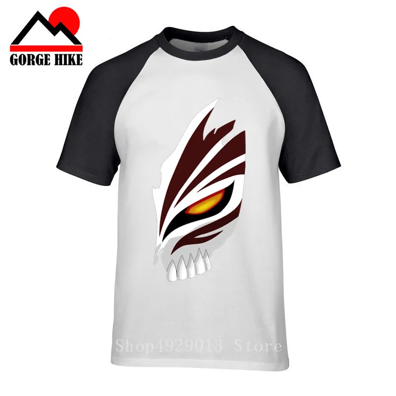 Мужские футболки с рисунком из японского аниме BLEACH Kurosaki Ichigo уличная футболка в