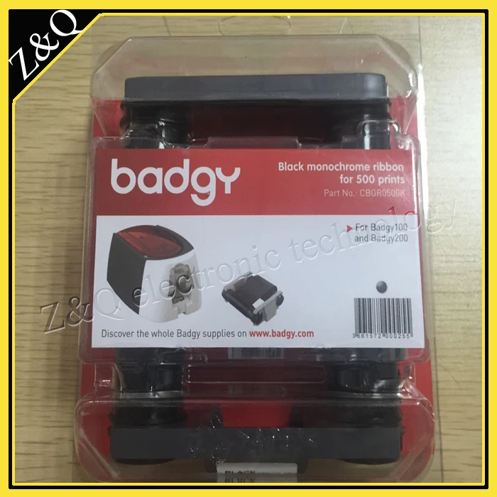 Карточный принтер Evolis Badgy200 с цветной лентой CBGR0100C|color printer|ribbon printerprinter color |