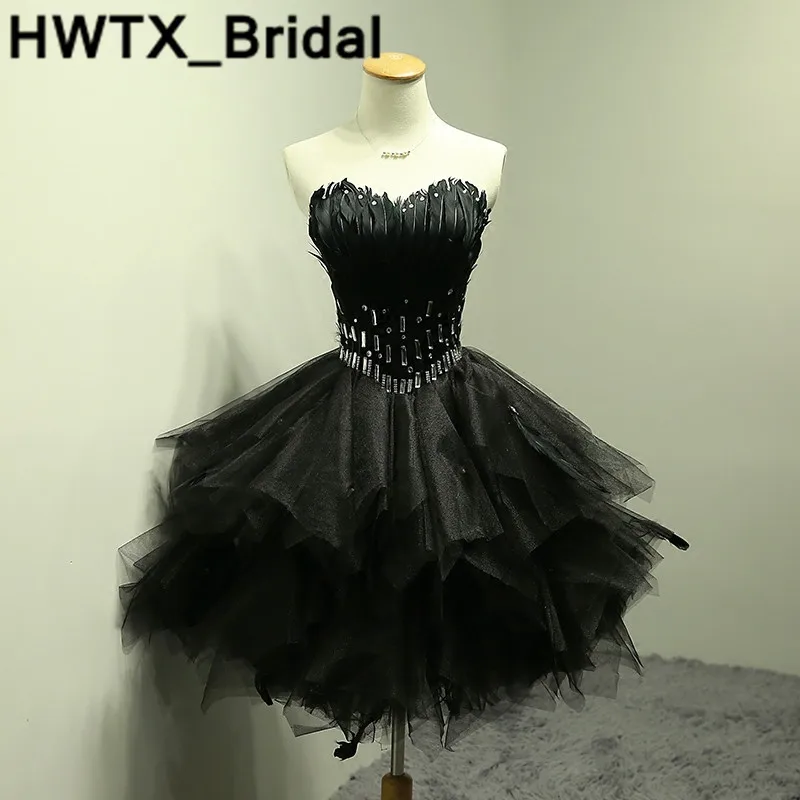 Платье подружки невесты черное с перьями 2018|Платья подруги невесты| |