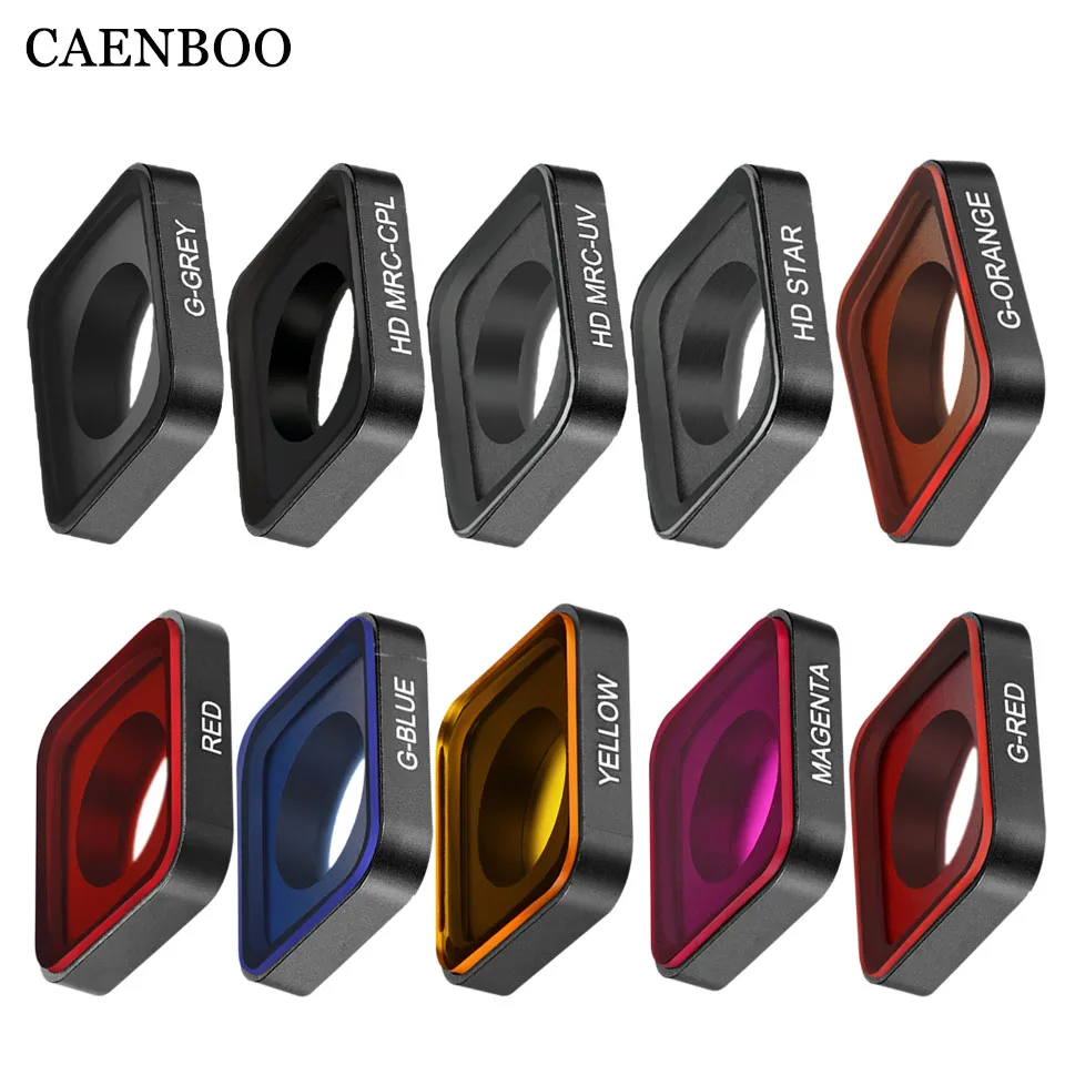 Фильтры для камеры CAENBOO Hero5 Hero6 водонепроницаемый УФ фильтр Набор цветных