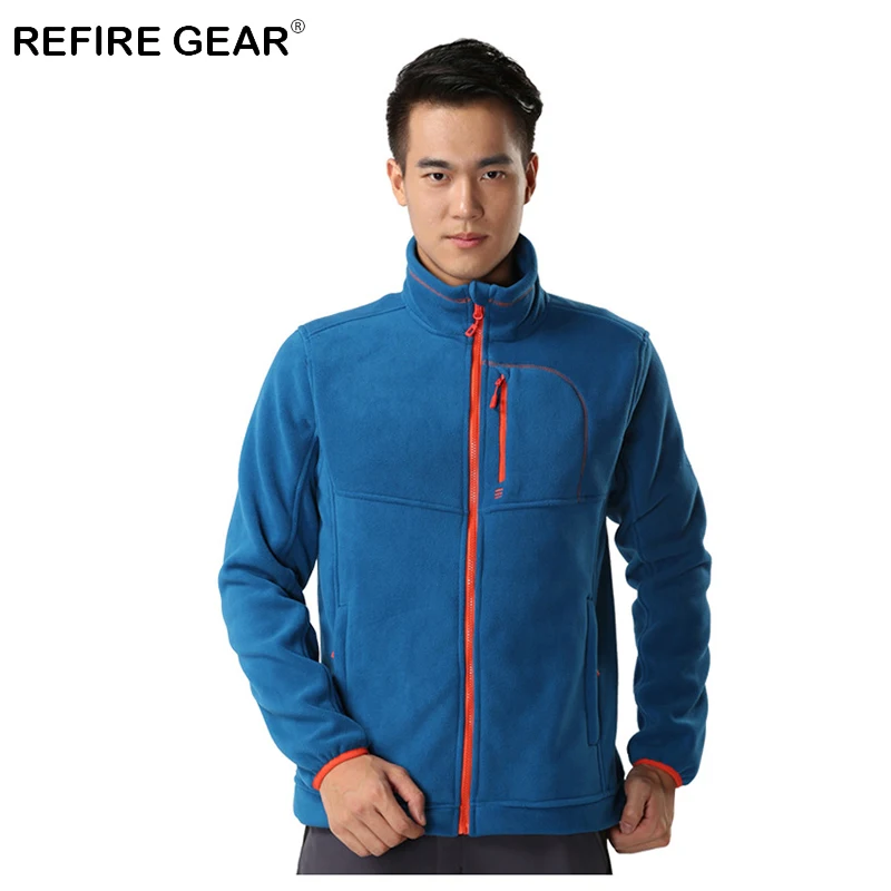 Мужская ветрозащитная куртка ReFire Gear зимняя теплая флисовая для походов на