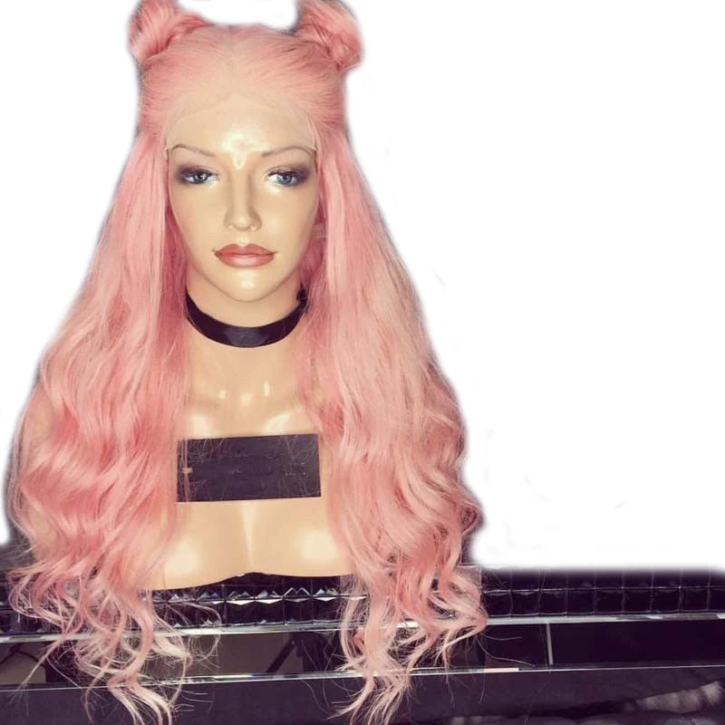 Charisma синтетические парики на шнурках спереди волнистые Жаростойкие розового