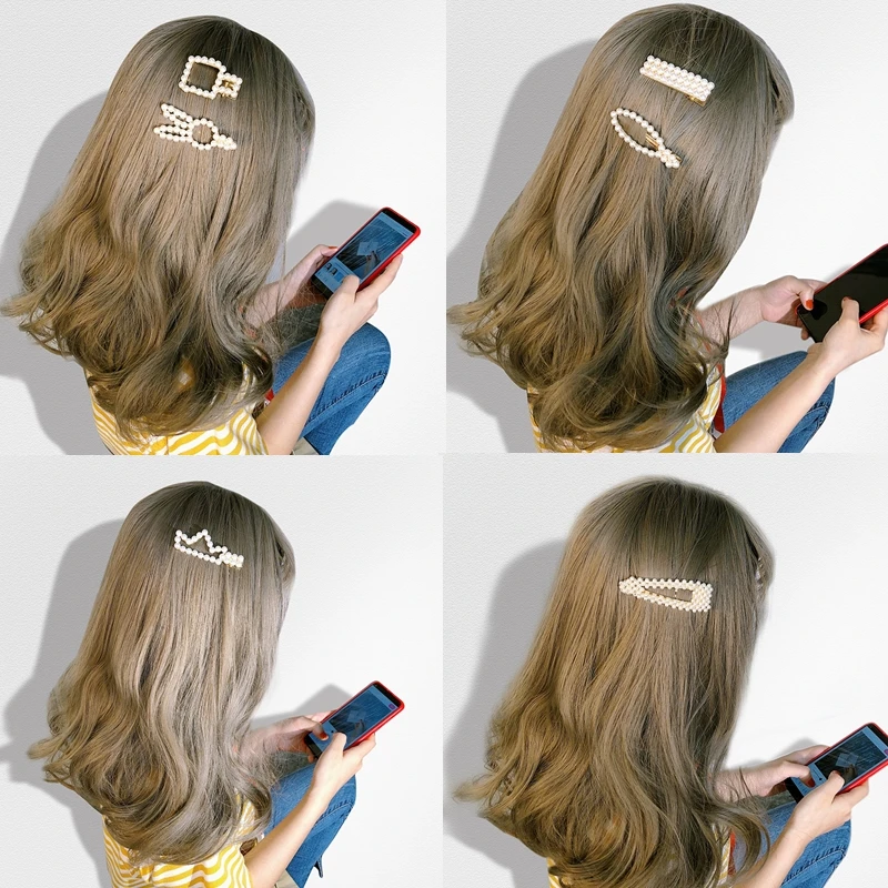 Горячая 2019 жемчужная металлическая женская заколка для волос шпилька аксессуары