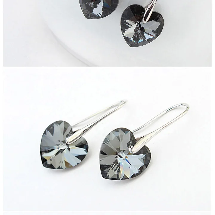 Корейские висячие серьги с кристаллами Swarovski для женщин,, серебряные серьги, вечерние ювелирные изделия, подарок для друзей