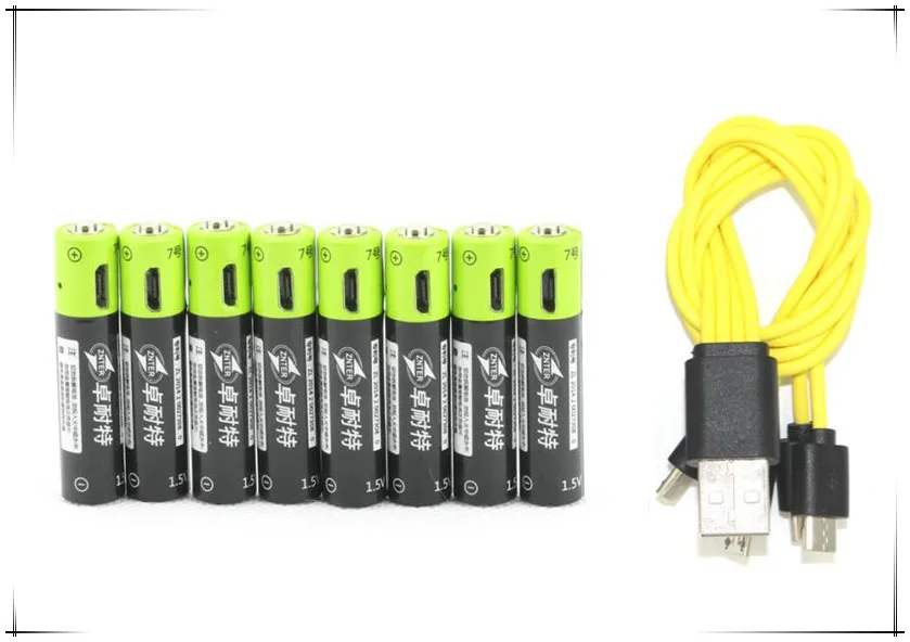 8 шт./лот ZNTER батарея 1 5 в AAA А · ч USB перезаряжаемая литиевая + 1USB кабель flash toy mouse |