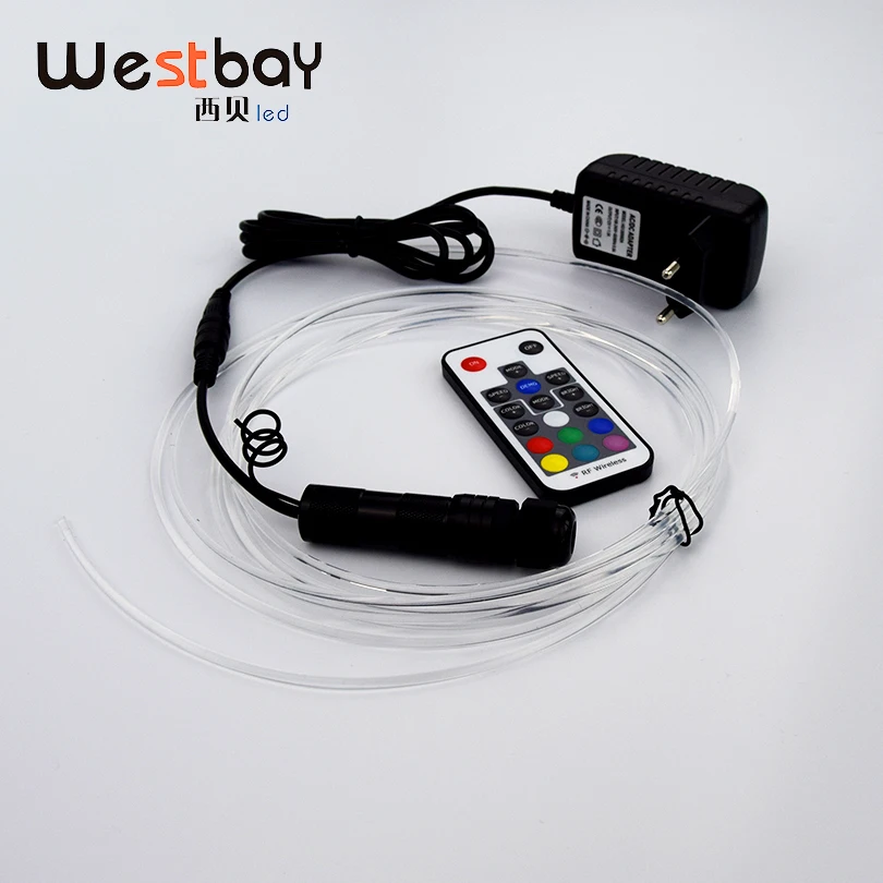 Westbay RGB круглый боковой светящийся оптоволоконный светильник комплект 1 м/2 м/3 м/4