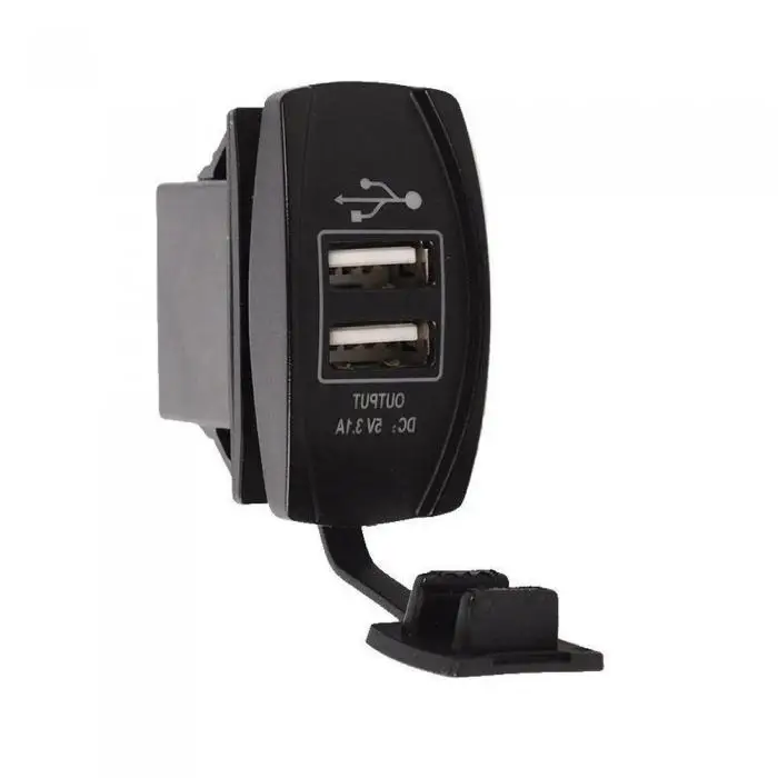 Авто двойной USB зарядное устройство Carling ARB рокер светодиодный индикатор переключателя автомобиля Лодка 12 в 24 В 3.1A CSL2017