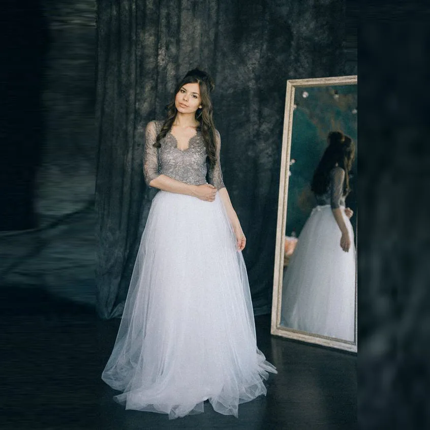 Женская плиссированная юбка белая в пол с эластичной талией винтажная|white tulle