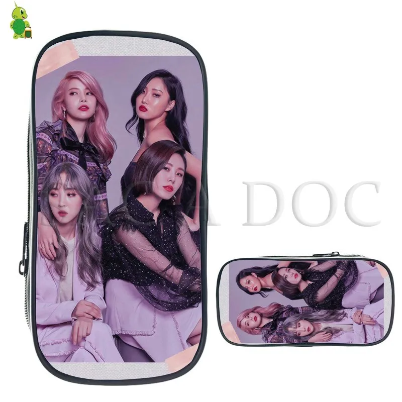 Kpop Mamamoo розовые забавные косметички для мальчиков и девочек большой пенал