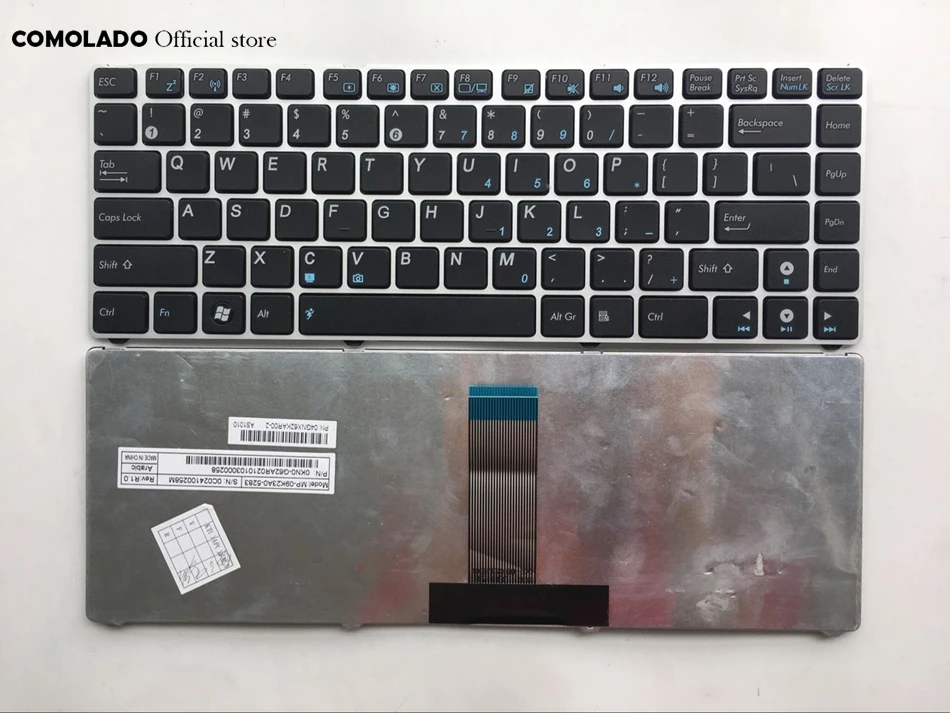 Английская Клавиатура США для ASUS EEE PC EPC u20 120IK UL20 1201 1201HA 1201T 1201N с серебряной рамкой