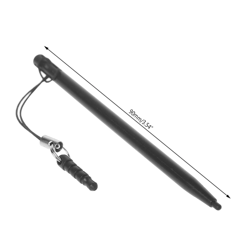 Черный пластиковый резистивный стилус для сенсорного экрана ручка с жестким