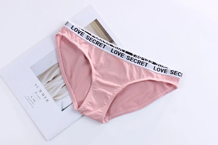 Женское нижнее белье с надписью «Love Secret», хлопковые сексуальные спортивные трусы с низкой талией для студентов, здоровое дышащее нижнее белье