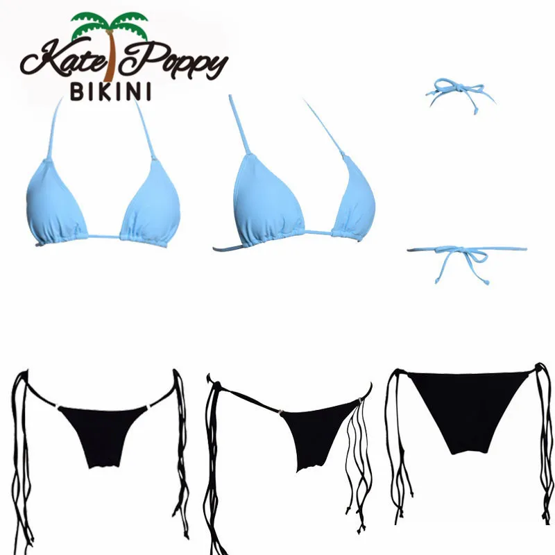 Для женщин однотонная Одежда Лето бикини повязки Push up Купальники для малышек