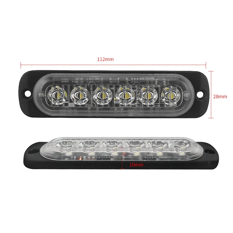 12V-24V 6LED аварийный светильник Предупреждение ющий стробоскоп для автомобиля |