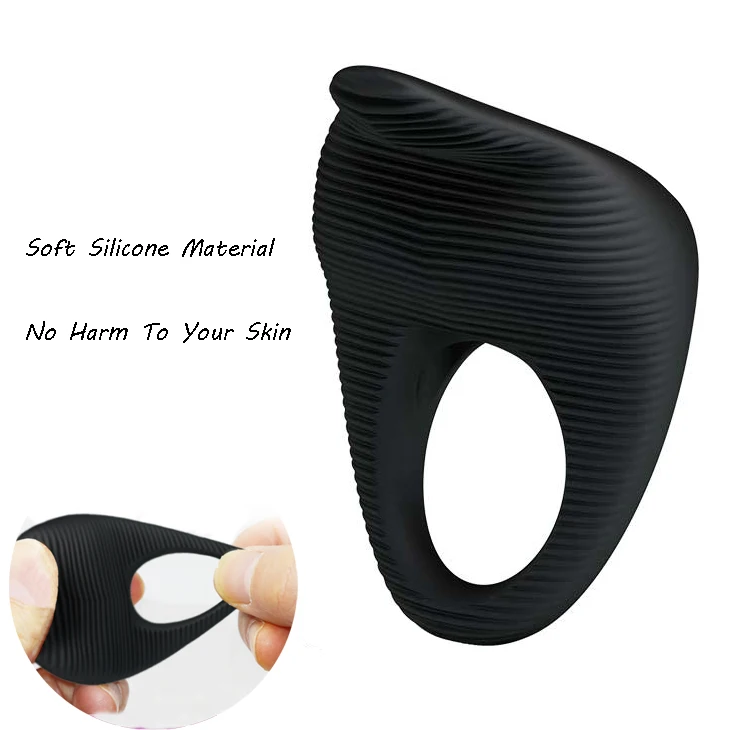 Мягкое кольцо на пенис для мужчин водостойкое вибрационное эякуляции длительное