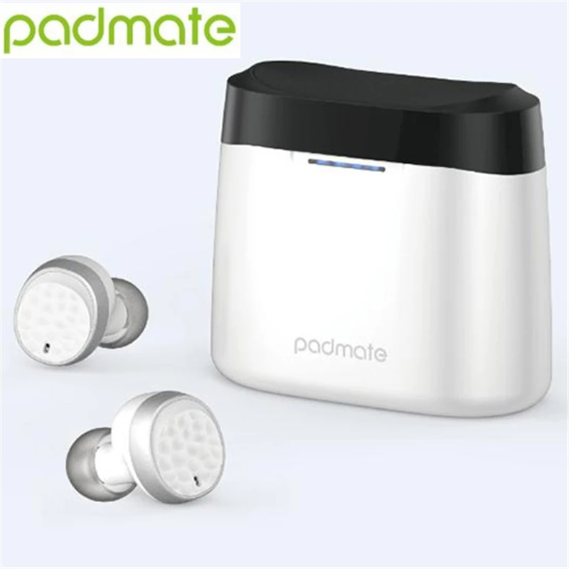 Padmate T5 наушники-вкладыши TWS с Беспроводной Bluetooth наушники стерео звук наушники IPX6 Водонепроницаемый сенсорный Управление с зарядный чехол для телефона